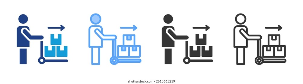 Seller icon set multiple style collection