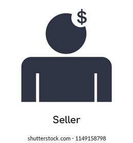 Seller icon vector isolated on white background for your web and mobile app design, Seller logo concept