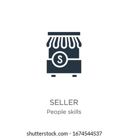 Seller icon vector. Trendy flat seller icon from people skills collection isolated on white background. Vector illustration can be used for web and mobile graphic design, logo, eps10