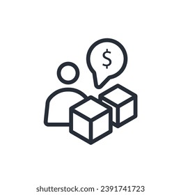 icono de vendedor. vector.Curso editable.Signo de estilo lineal para uso de diseño web,logotipo.Ilustración de símbolo.