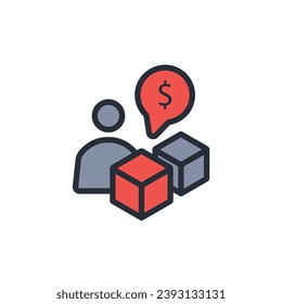 icono de vendedor. vector.Curso editable.Signo de estilo lineal para uso de diseño web,logotipo.Ilustración de símbolo.