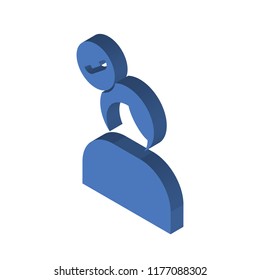 Seller isometric left top view 3D icon