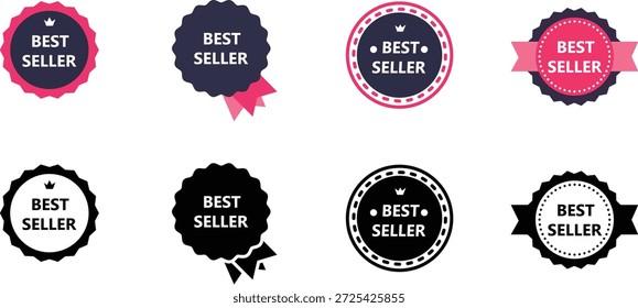 Conjunto de etiquetas e insignias del vendedor