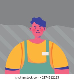 profesión de vendedor con delantal