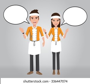  Seller with speech bubble