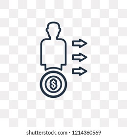 Seller vector outline icon isolated on transparent background, high quality linear Seller transparency concept can be used web and mobile