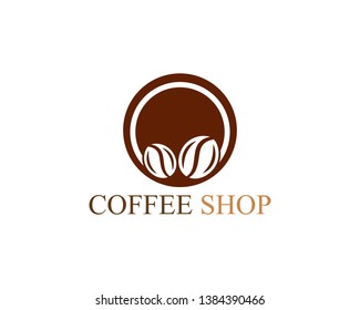 selling coffee beans logo and symbol