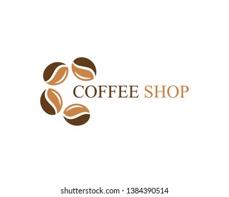 selling coffee beans logo and symbol