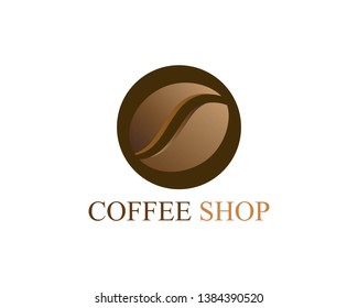 selling coffee beans logo and symbol
