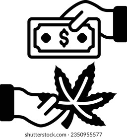 Selling Hash Hemp vector icon design, Cannabis and marijuana symbol, thc and cbd sign, recreational herbal drug stock illustration, budtender concept