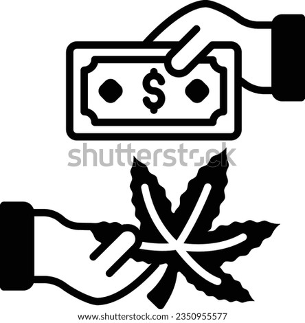 Selling Hash Hemp vector icon design, Cannabis and marijuana symbol, thc and cbd sign, recreational herbal drug stock illustration, budtender concept