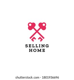selling home logo concept design with simple, unique and minimalist styles on white background
