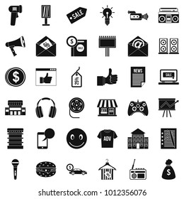 Selling icons set. Simple set of 36 selling vector icons for web isolated on white background