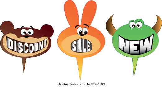Selling labels and bubbles Vector illustration. Super Sale, this weekend special offer banner. Discount