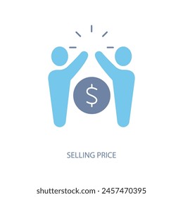 selling price concept line icon. Simple element illustration. selling price concept outline symbol design.