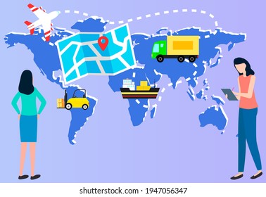 Selling products online, e-commerce, international transportation of goods transport logistics