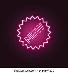 selling sign new neon icon. Elements of web set. Simple icon for websites, web design, mobile app, info graphics