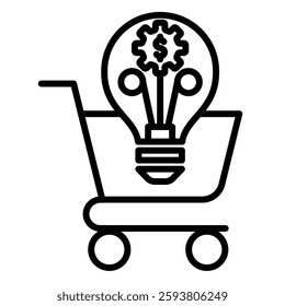 Selling Techniques icon line vector illustration