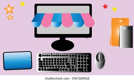 Selling things through mobile phones and computer