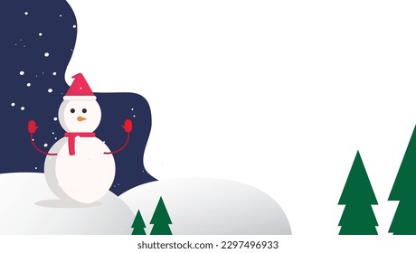 
selling in the winter. snowman for christmas vector Suitable for decorating the website.