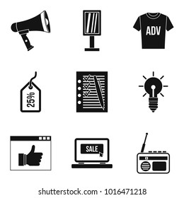 Sellout icons set. Simple set of 9 sellout vector icons for web isolated on white background