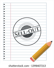Sell-out pencil draw. Vector Illustration. Detailed.