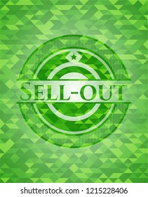 Sell-out realistic green mosaic emblem