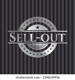 Sell-out silver emblem. Vector Illustration. Mosaic.