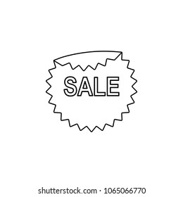 sellout sticker icon. Element of sale signs for mobile concept and web apps. Thin line  icon for website design and development, app development. Premium icon on white background