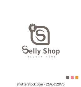 Selly shop logo design Vector