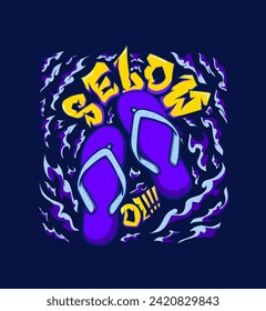 Selow (Calm) Vector Design, for T shirt Prints, streetwear, Urban Style and poster