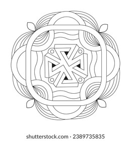 Seltic coloring book mandala page for kdp book interior, Ability to Relax, Brain Experiences, Harmonious Haven, Peaceful Portraits, Blossoming Beauty mandala design.