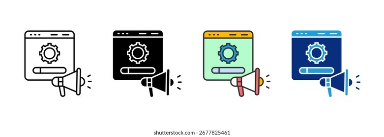 Sem Ads Icon Set Multiple Style Collection