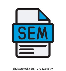 SEM Color Icon Search Engine Marketing icon for paid advertising strategies and sponsored search results.