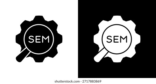 Icono de semen relleno en blanco y negro.