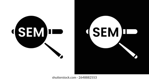 Ícone SEM de um vetor de estilo plano
