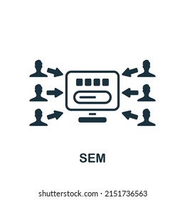 Sem icon. Monochrome simple Community icon for templates, web design and infographics