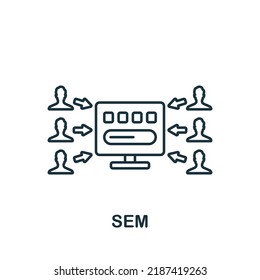 Sem icon. Monochrome simple Community icon for templates, web design and infographics