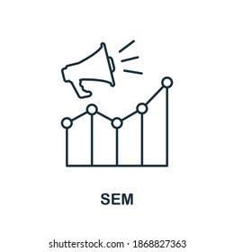 Sem icon. Simple line element from community management collection. Filled Sem icon for templates, infographics and more.