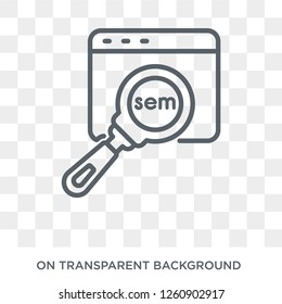 sem icon. Trendy flat vector sem icon on transparent background from General collection. High quality filled sem symbol use for web and mobile