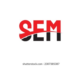 SEM Letter Initial Logo Design Vector Illustration