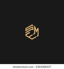 SEM Letter Logo Design. SEM Polygon Letter Logo Vector Illustration.
