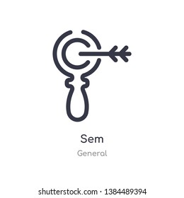 sem outline icon. isolated line vector illustration from general collection. editable thin stroke sem icon on white background