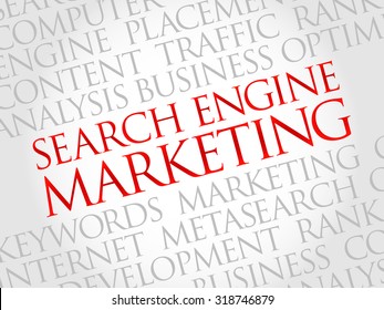SEM - Search Engine Marketing word cloud, business concept