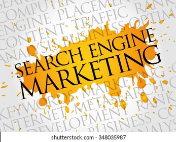 SEM - Search Engine Marketing word cloud, business concept