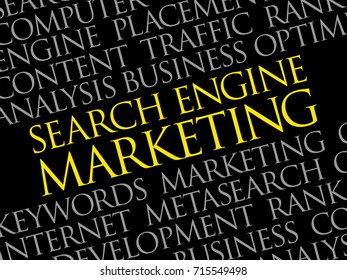 SEM - Search Engine Marketing word cloud, business concept