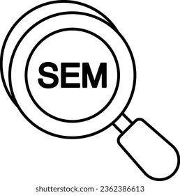 sem search line icon design style