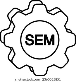 sem setting line icon design style