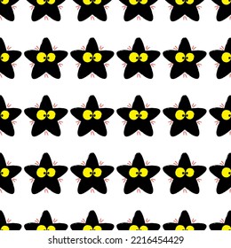 Semaless cute stars pattern design.