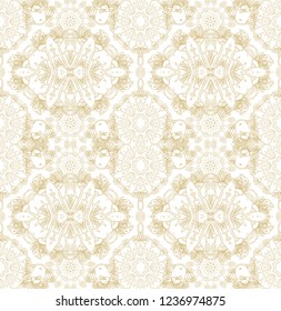 Semaless ornamental vector golden texture